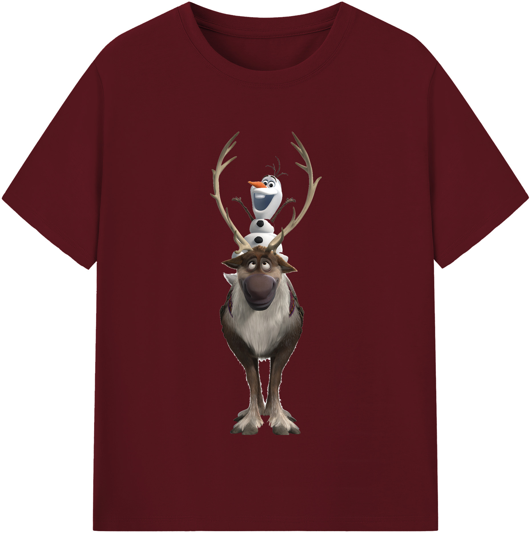 （画像用） アナと雪の女王 アンナ エルサ Frozen Anna Elsa 綿100％半袖Tシャツ（フロントプリント）